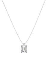 Emerald Cut Solitaire Necklace