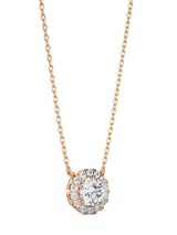 Round Diamond Halo Necklace