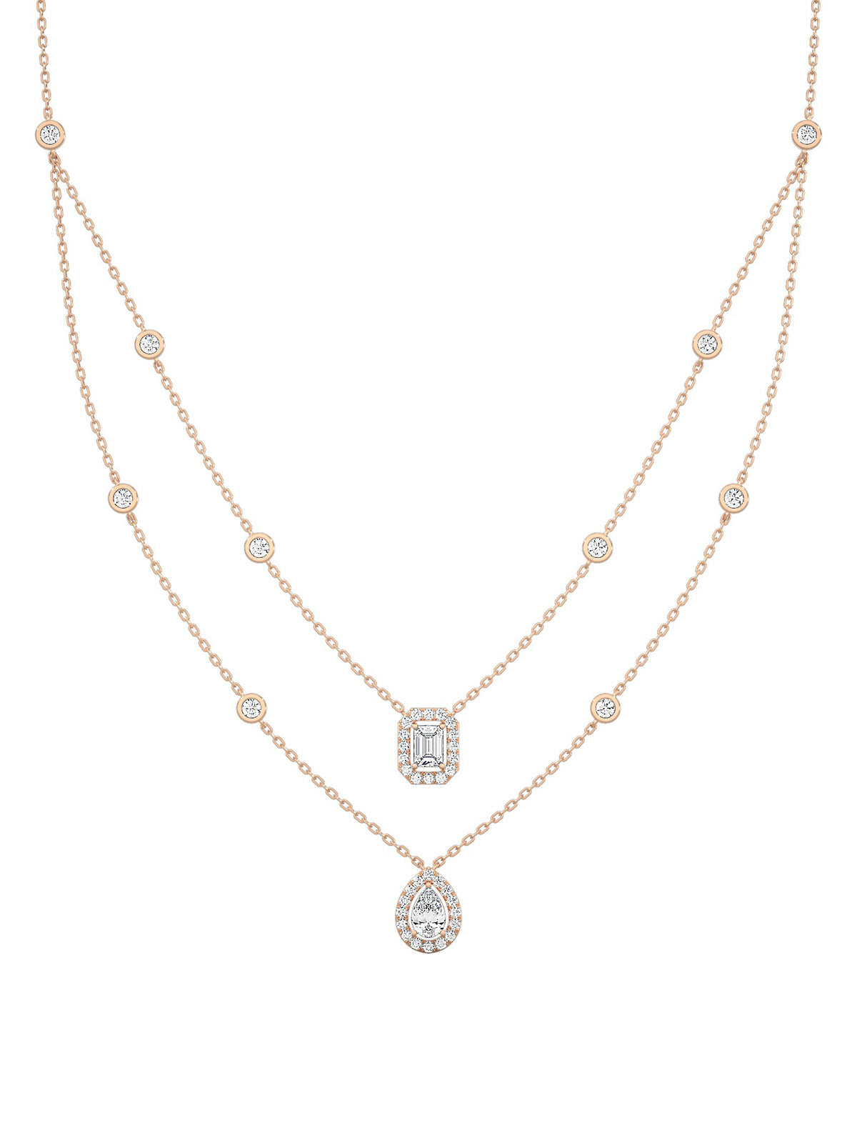 Double Layer Diamond Necklace