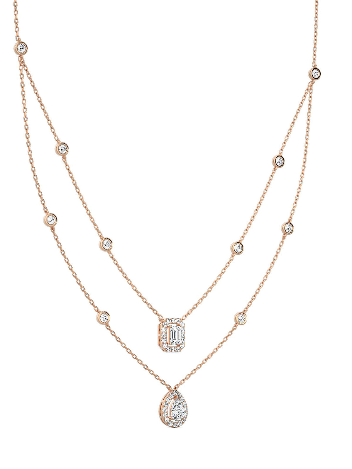 Double Layer Diamond Necklace