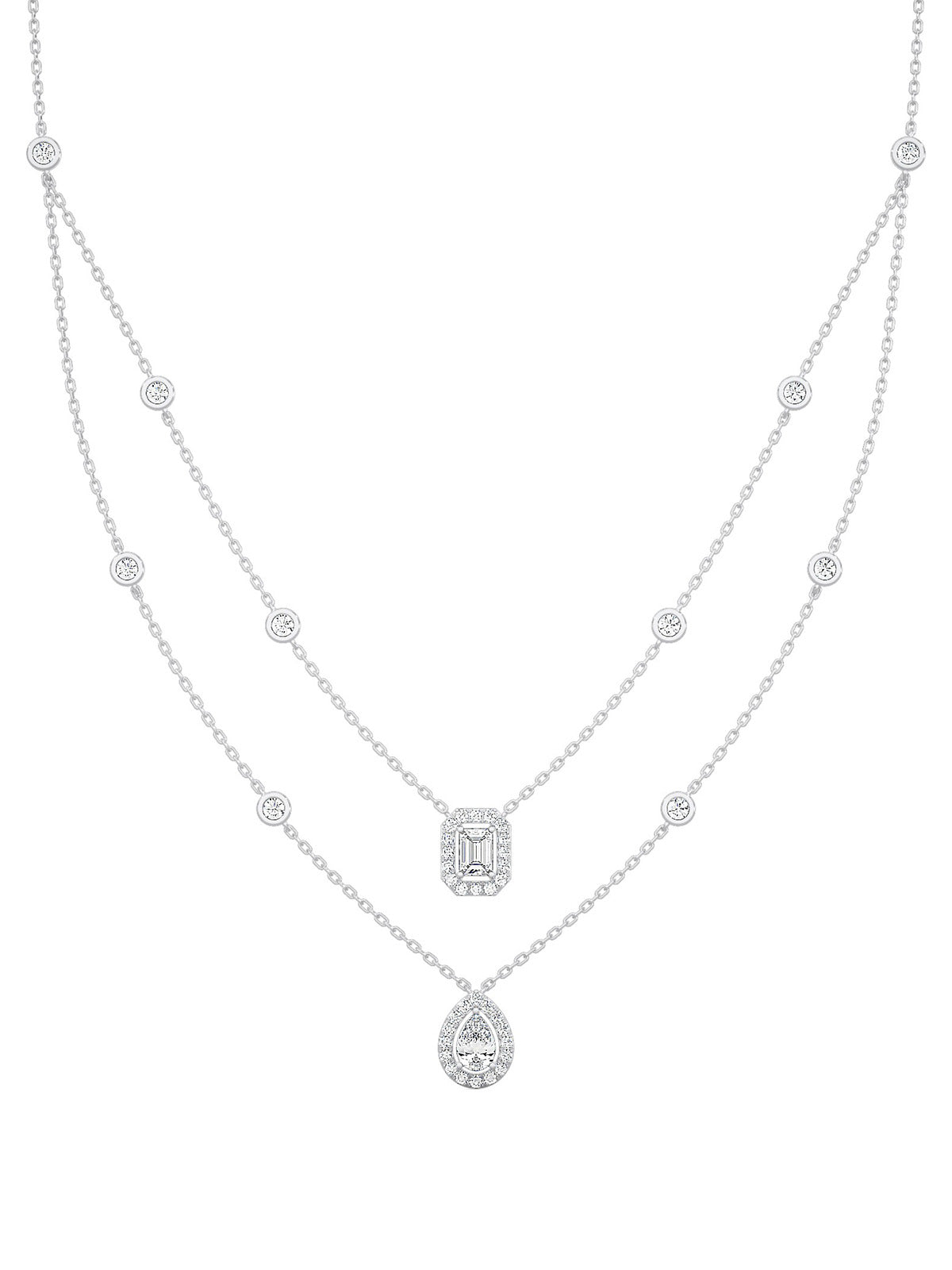 Double Layer Diamond Necklace