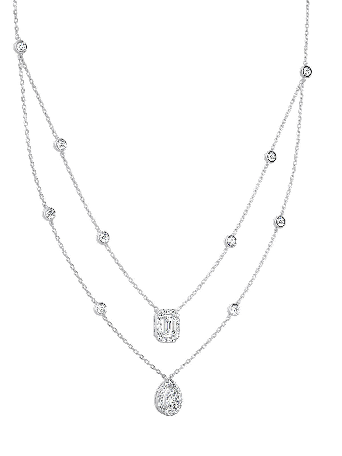 Double Layer Diamond Necklace