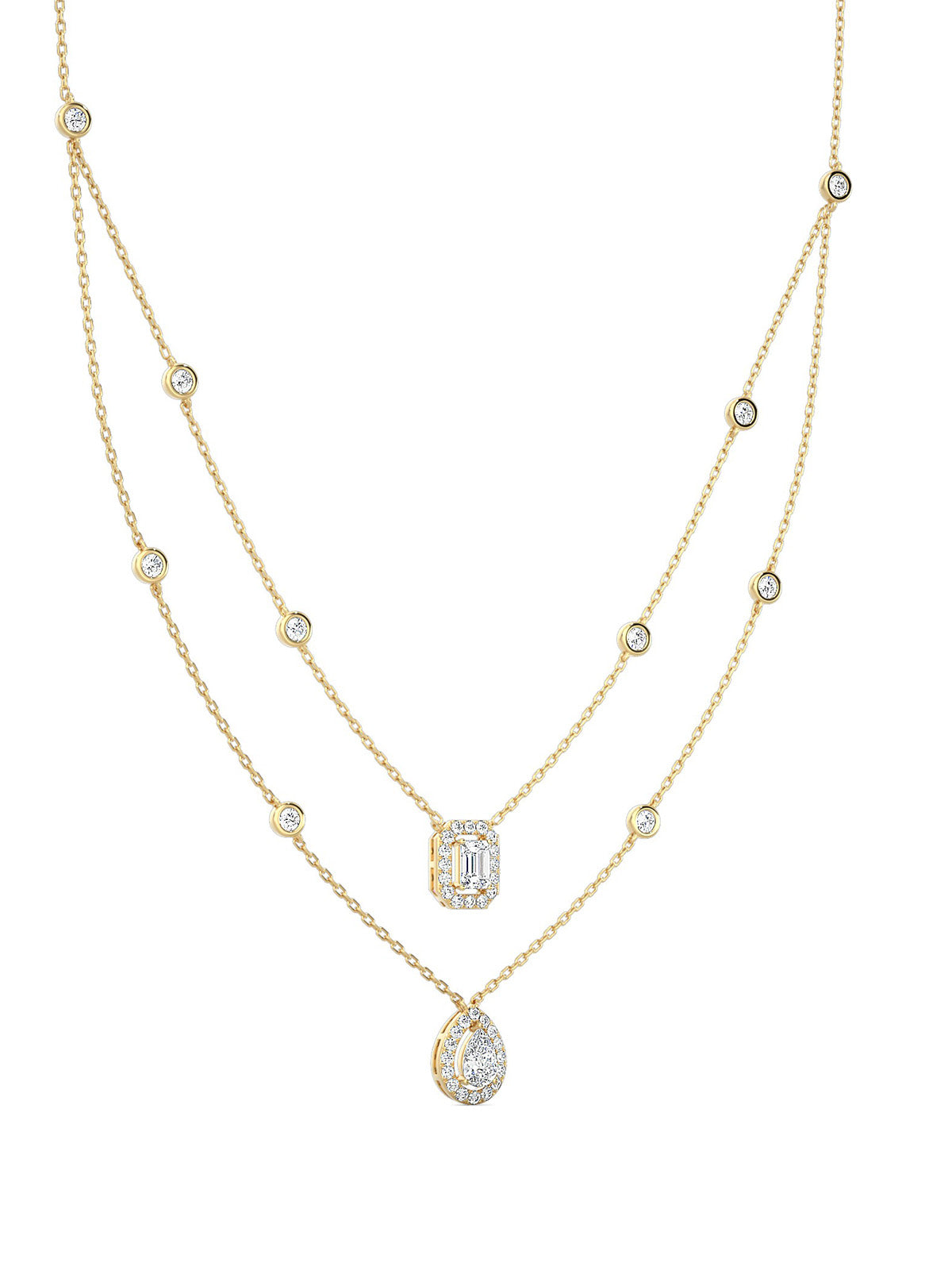 Double Layer Diamond Necklace