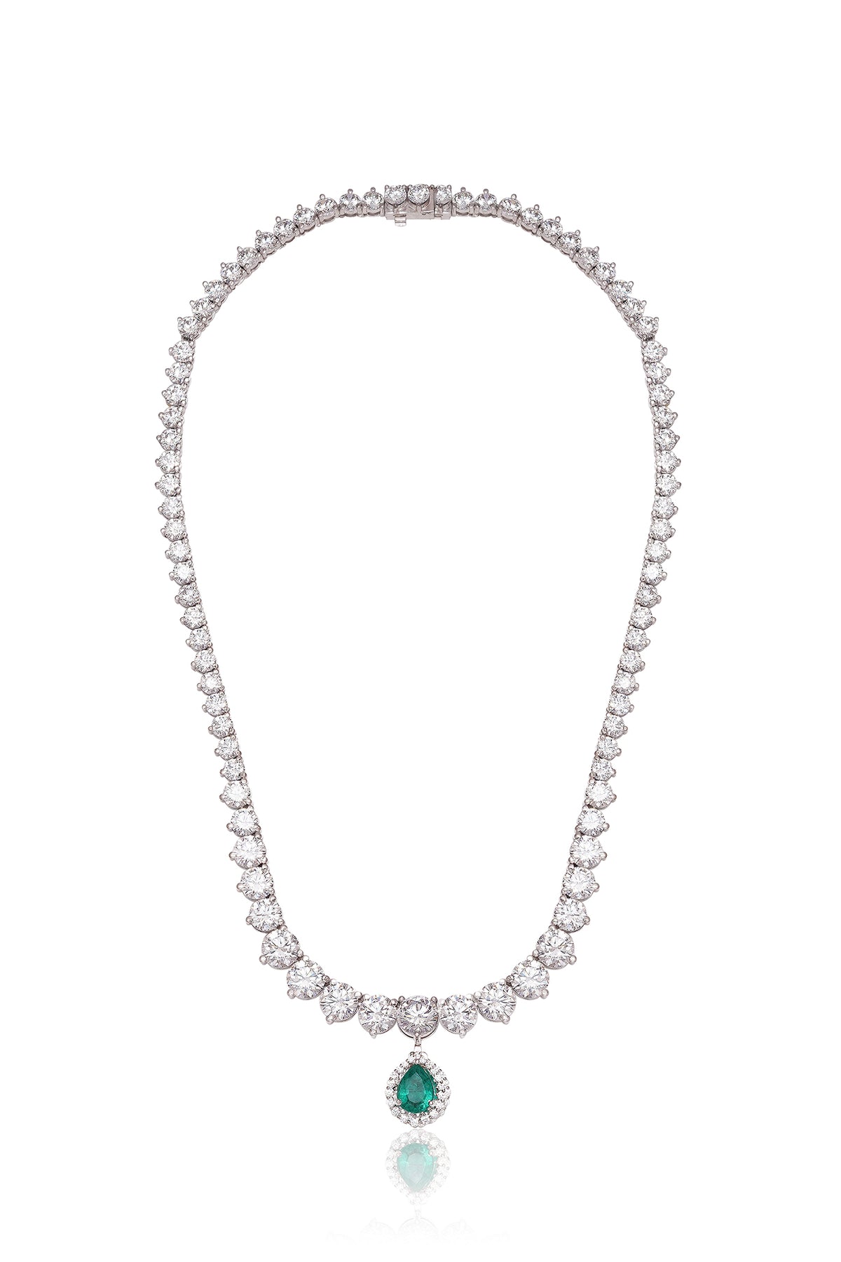 Multi Stone Drop Pendant Necklace