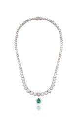 Multi Stone Drop Pendant Necklace