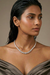 Multi Stone Drop Pendant Necklace