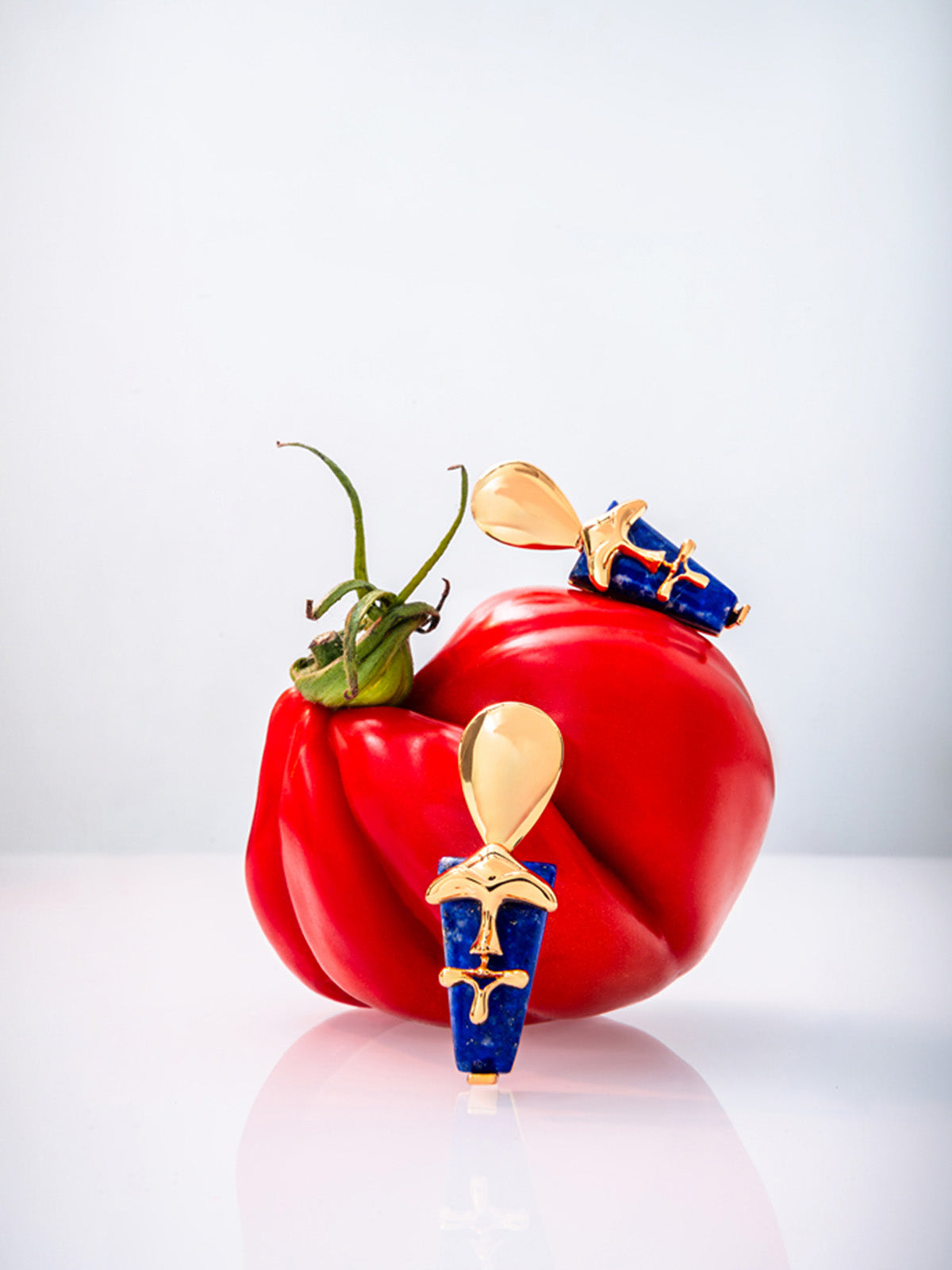 Iconic Sculpt Blue Earrings