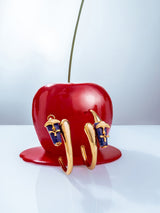 Alaya F in Iconic Sculpt Blue Earrings