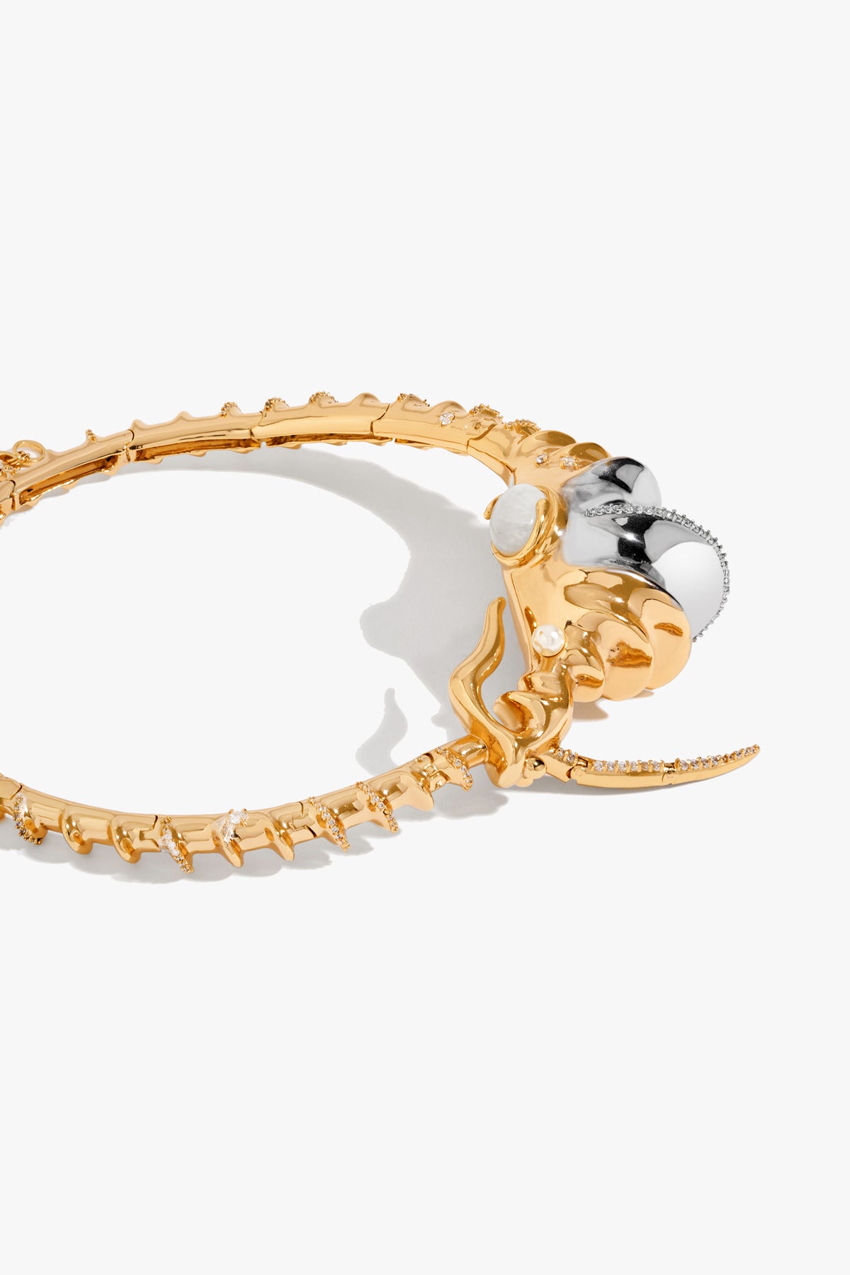 Seanymph Statement Gold Plated Collar Necklace