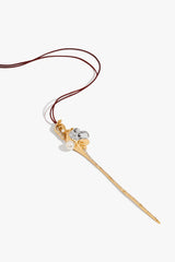 Gold & Silver Tone Statement Cord Necklace