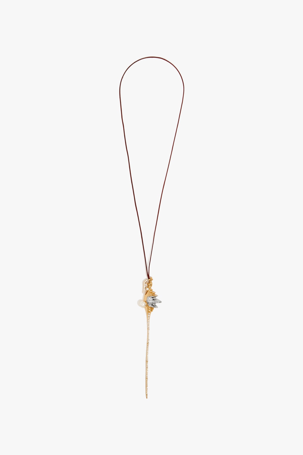 Gold & Silver Tone Statement Cord Necklace