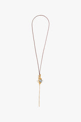 Gold & Silver Tone Statement Cord Necklace