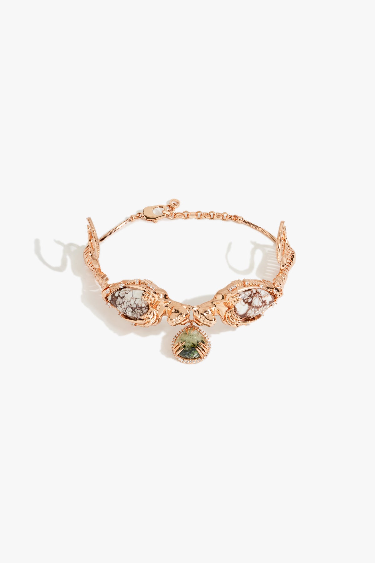 Wild Horse Jasper Leopard Crest Choker