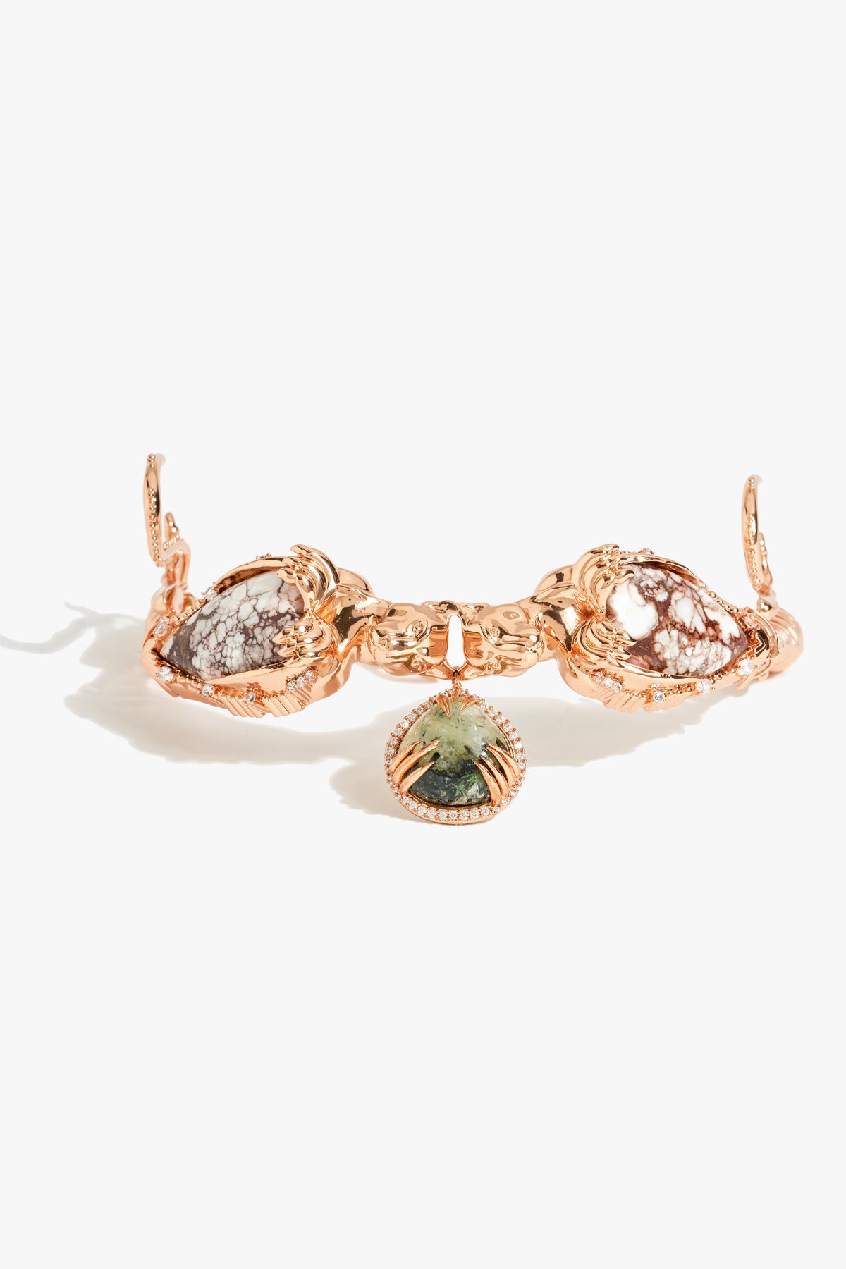 Wild Horse Jasper Leopard Crest Choker