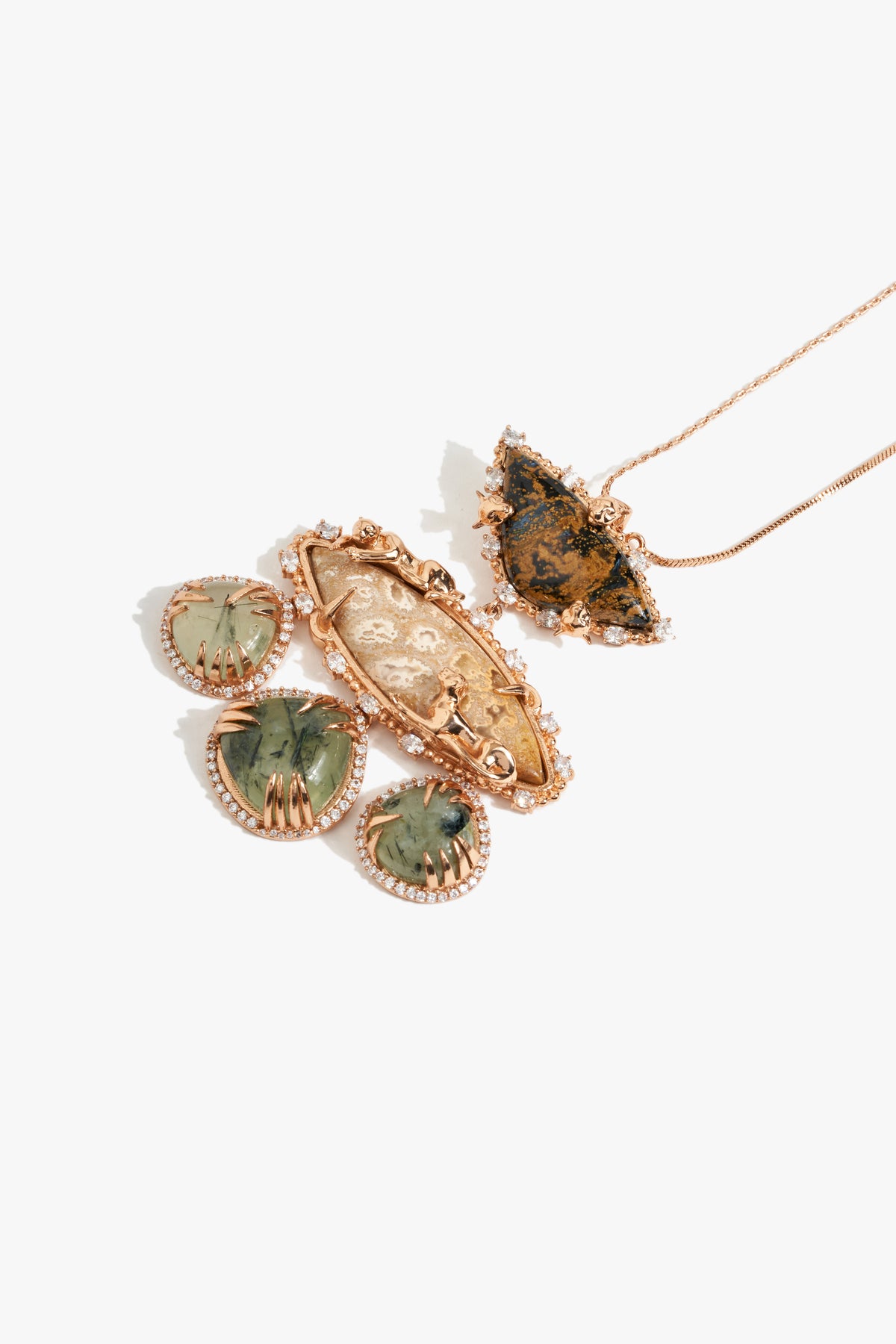 Triad of Leopards Crown Pendant