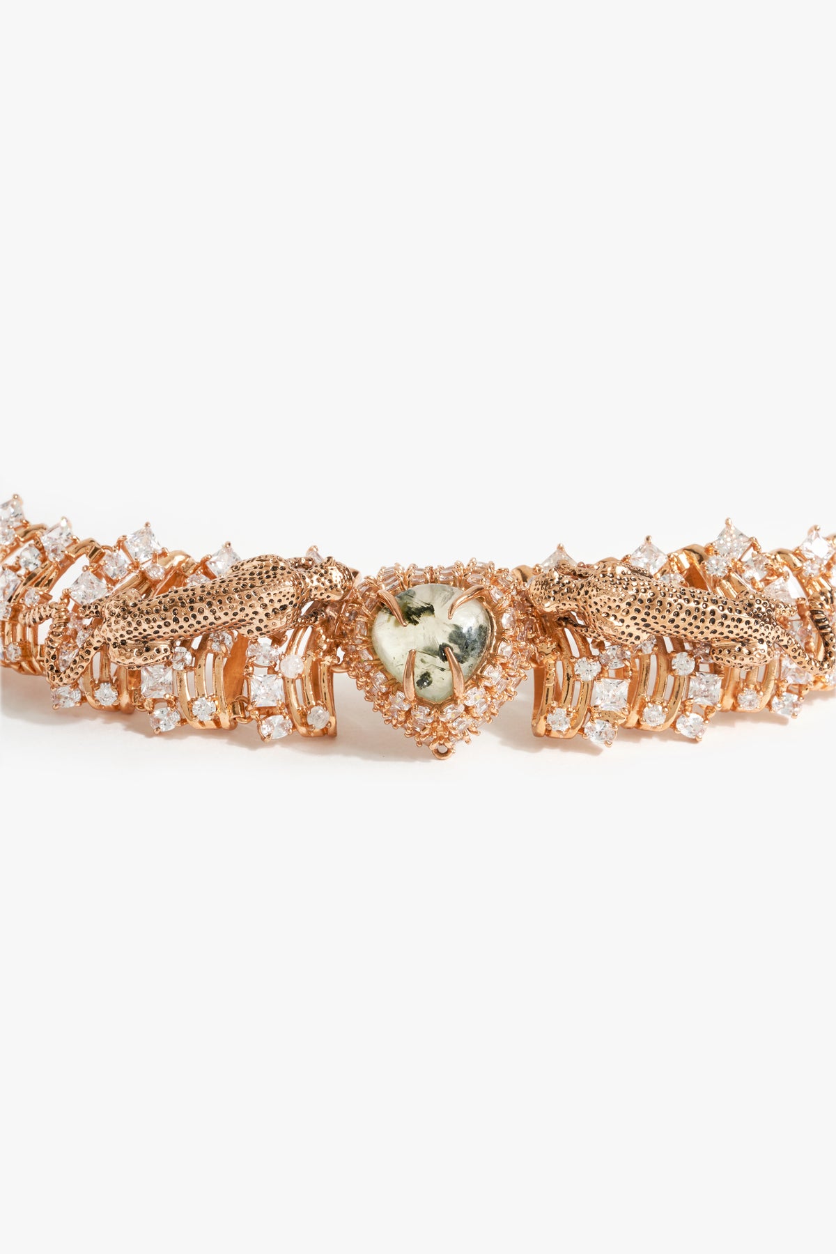 Prehnite Leopard Guardian Choker
