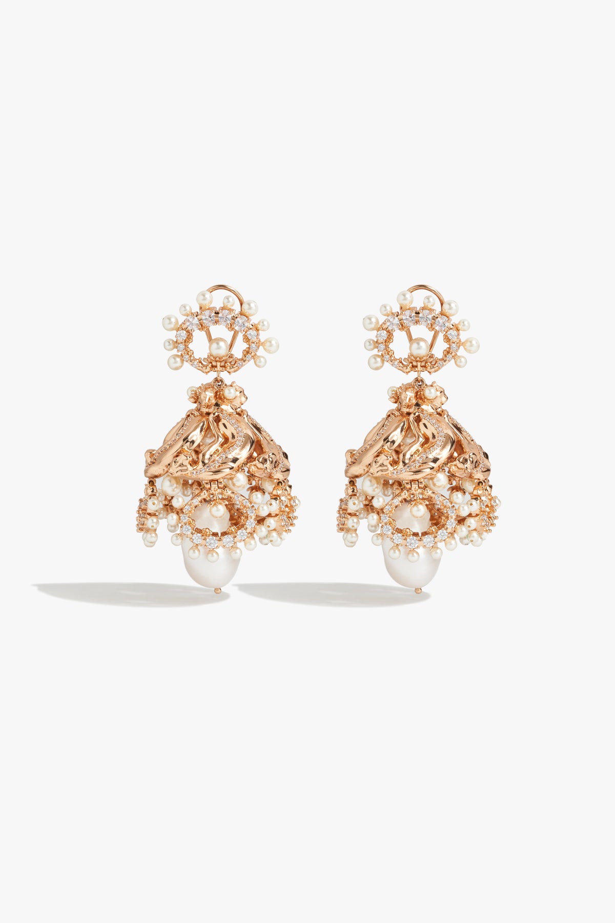 Moonlit Pearl Jhumkas