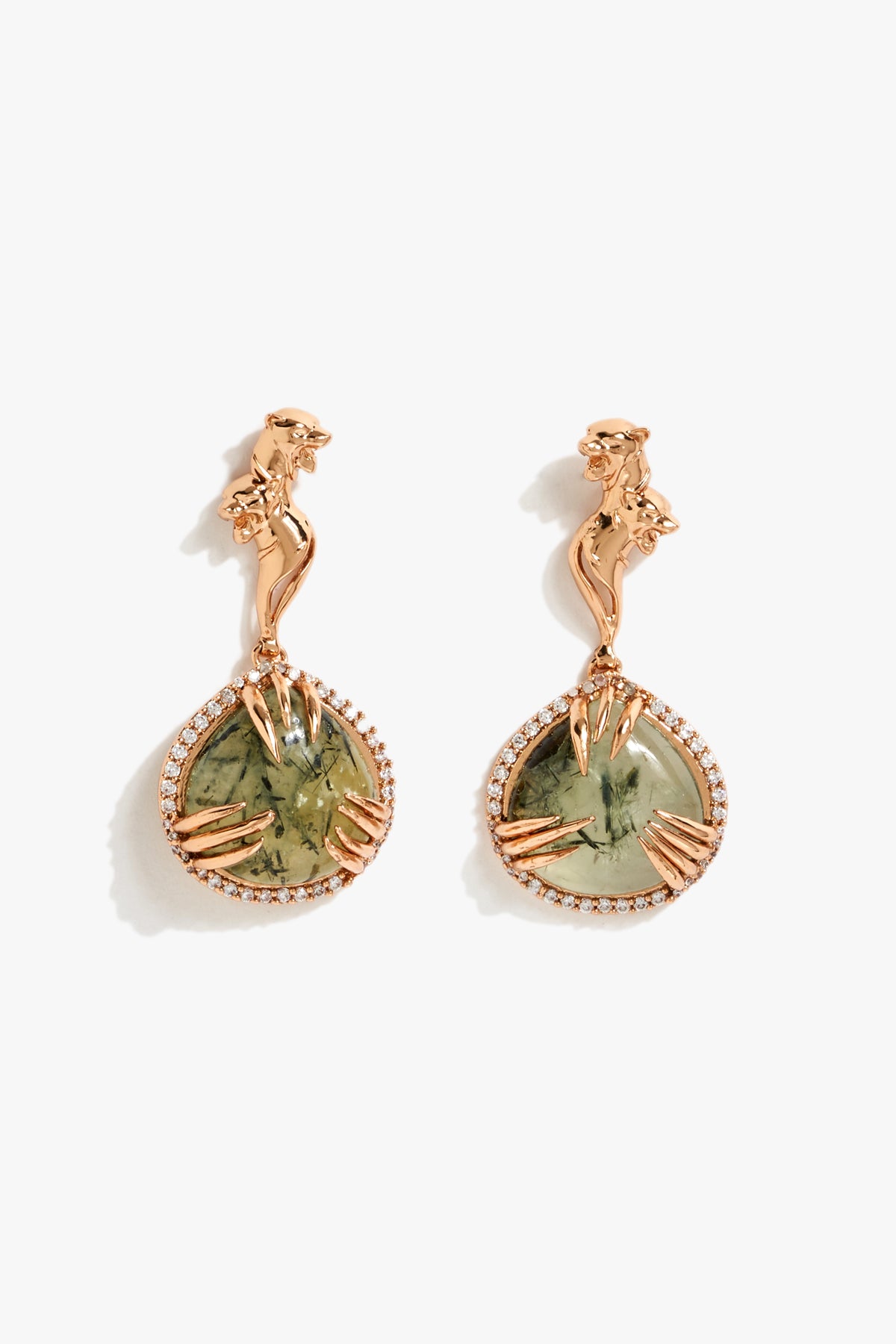 Leopard Claw Drop Earrings