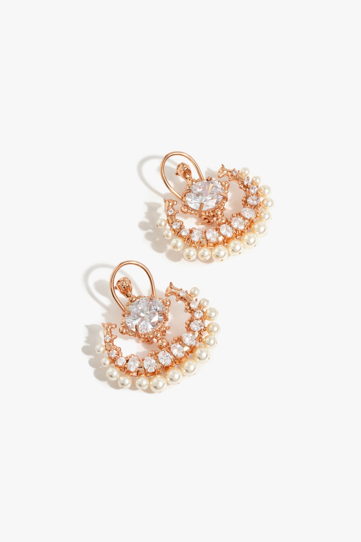 Leopard Trinity Pearl Halo Studs