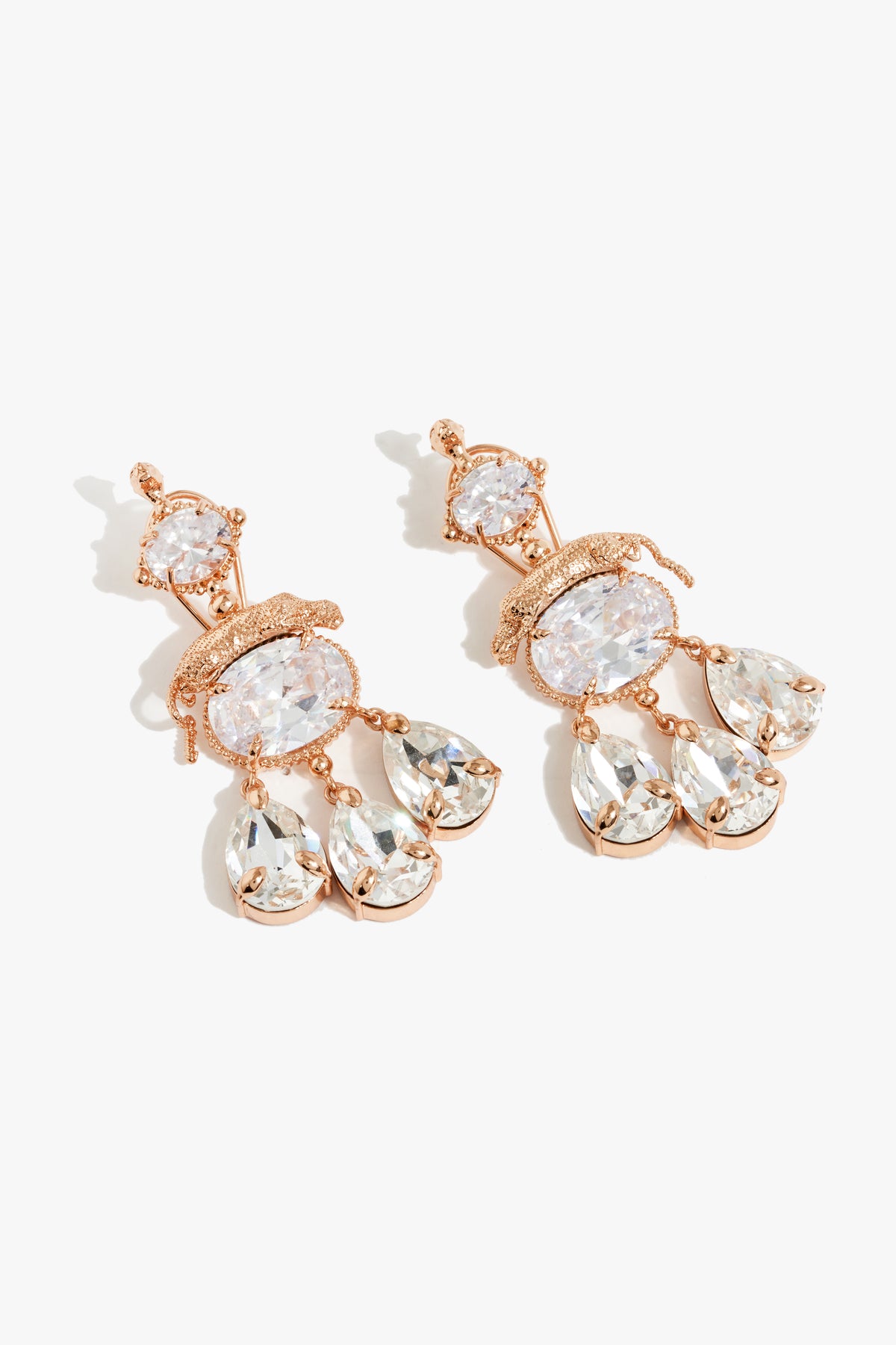 Wild Leopard Crystal Dangle Earrings