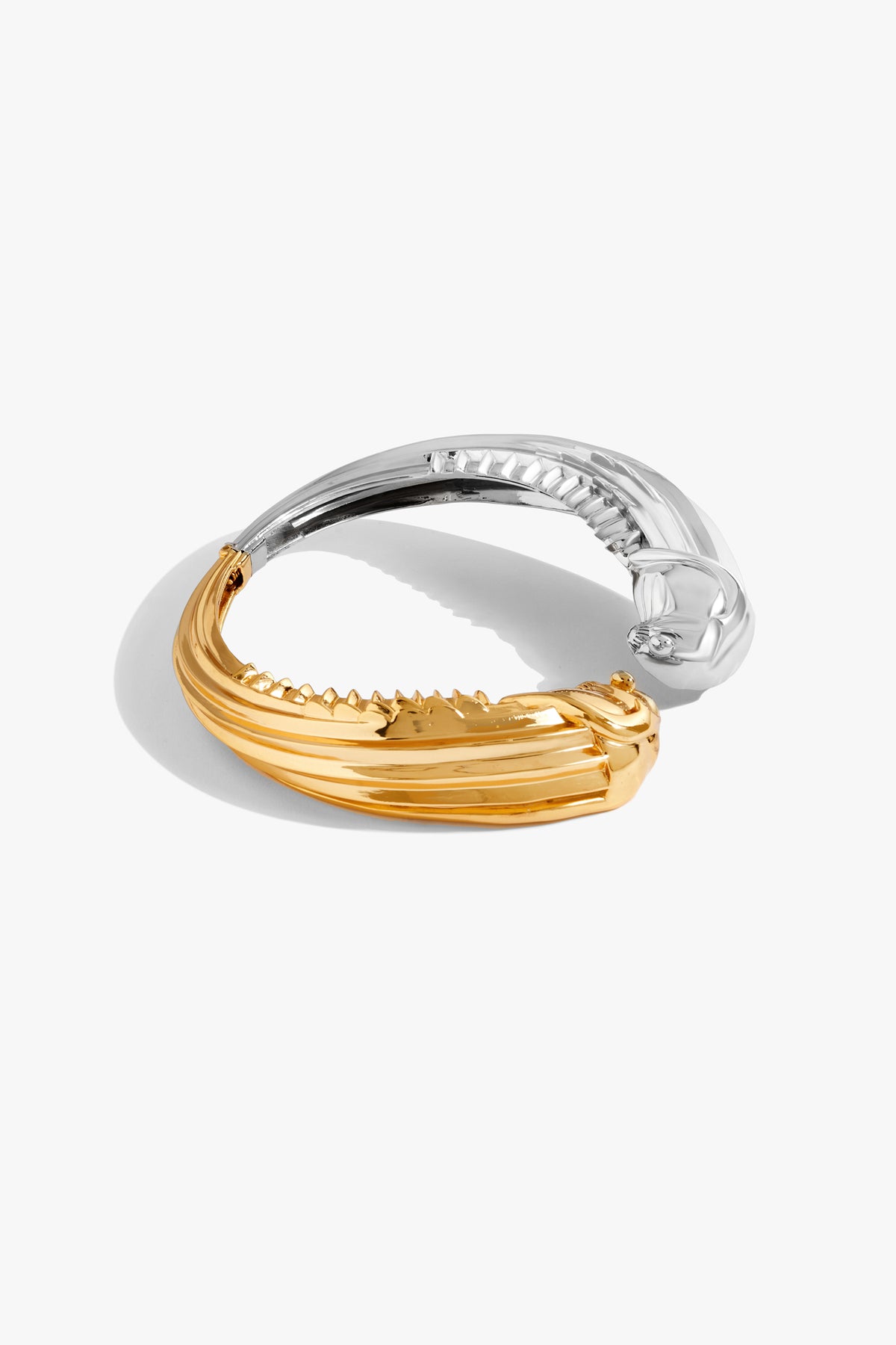 Gold Plated Dual Halo Torque Choker Necklace
