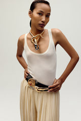 Seris Dual Tone Gold Plated Choker Necklace