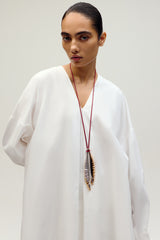Gold Plated Dual Tone Sculptural Pendant Necklace