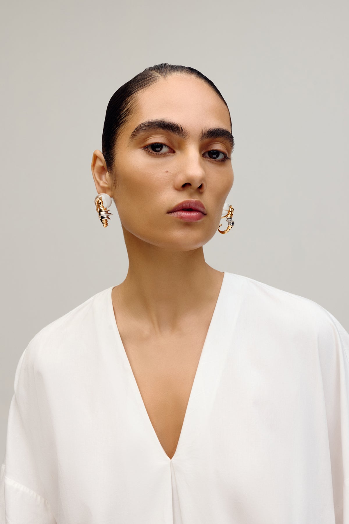 Seanymph Celestial Motif Stud Earrings