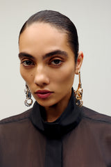 Koko Gold Sigil Pin Stud Earrings