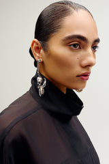 Koko Gold Sigil Pin Stud Earrings