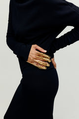 Gold Plated Sculptural Claw Statement Ring