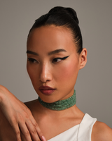 Green Multilayered Choker