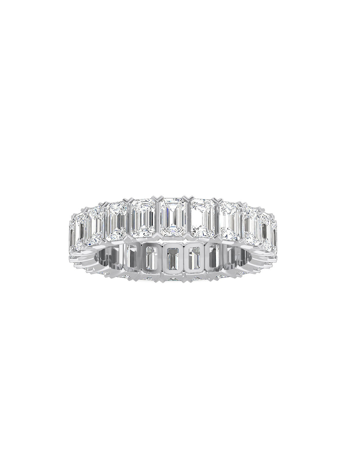 Emerald Cut Eternity Band