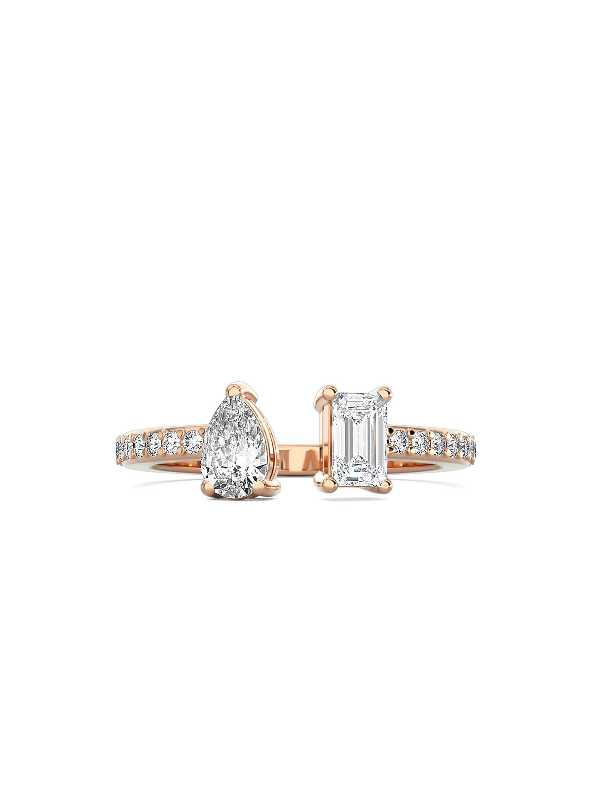 Cuff Dual Diamond Ring