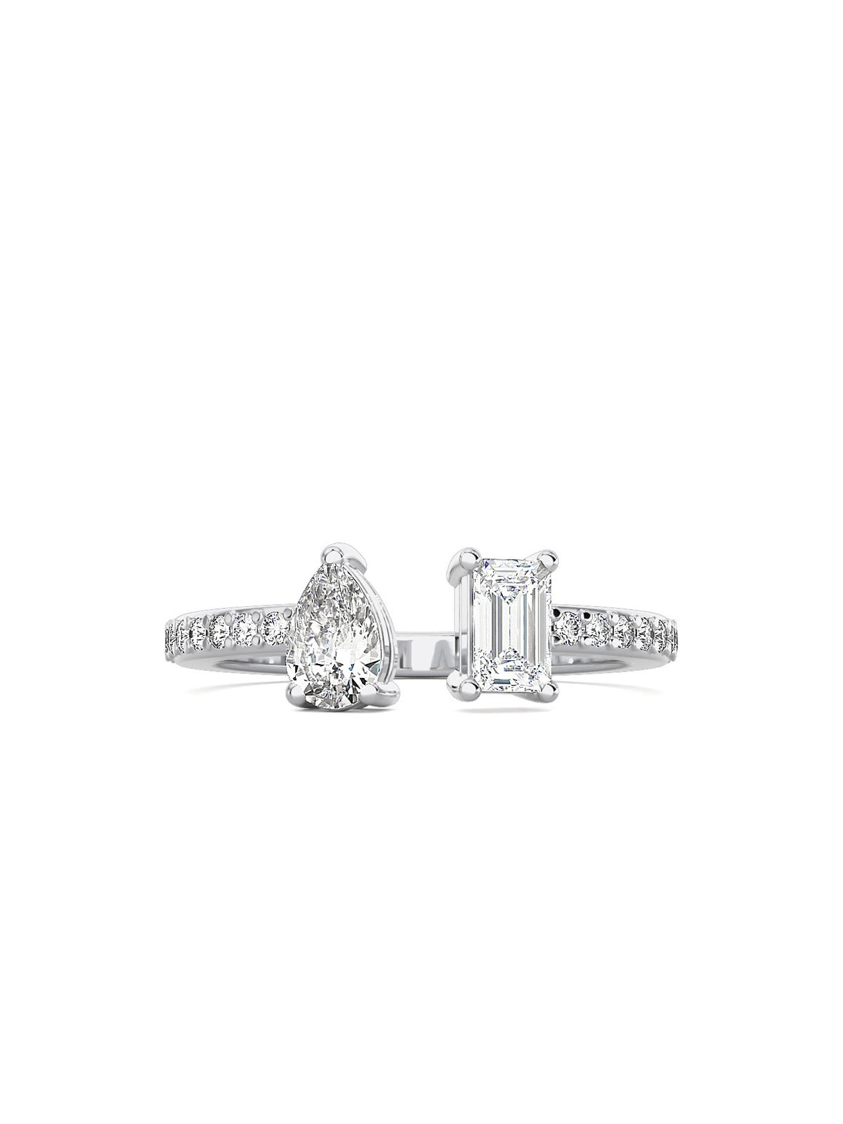 Cuff Dual Diamond Ring