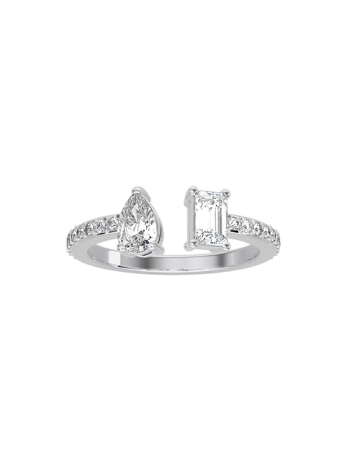 Cuff Dual Diamond Ring