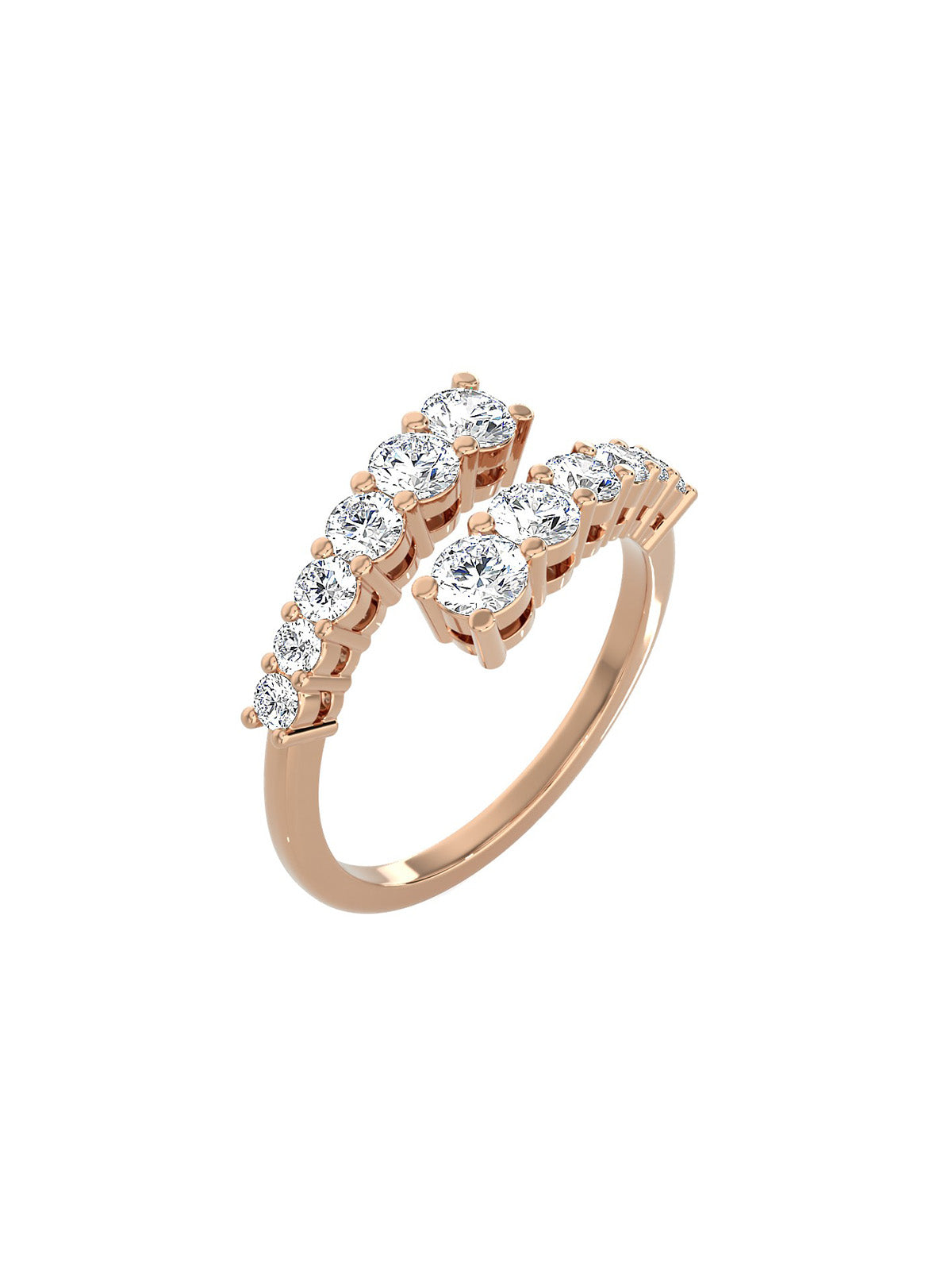 Graduating Diamond Wrap Ring