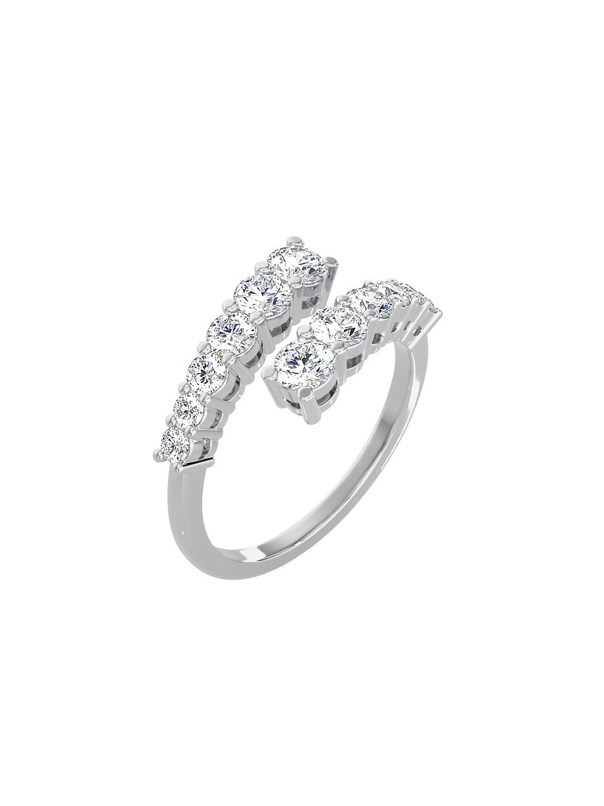 Graduating Diamond Wrap Ring