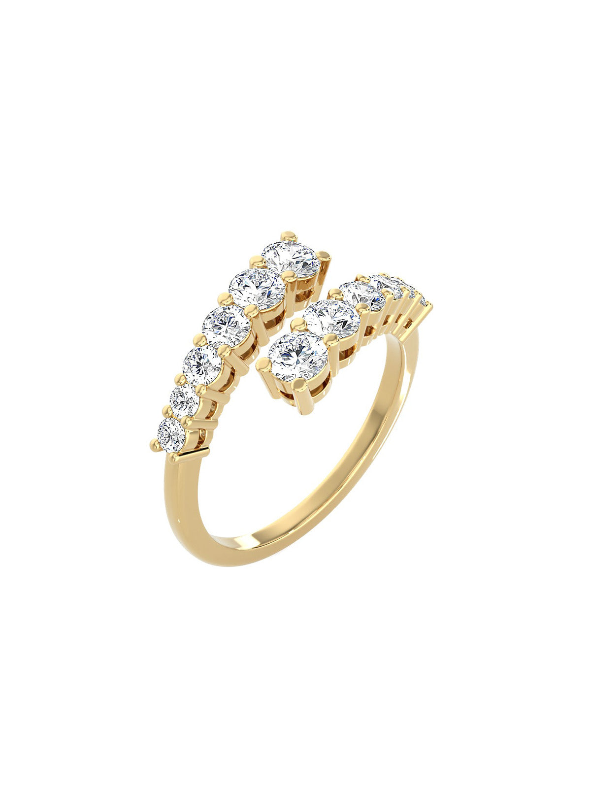 Graduating Diamond Wrap Ring