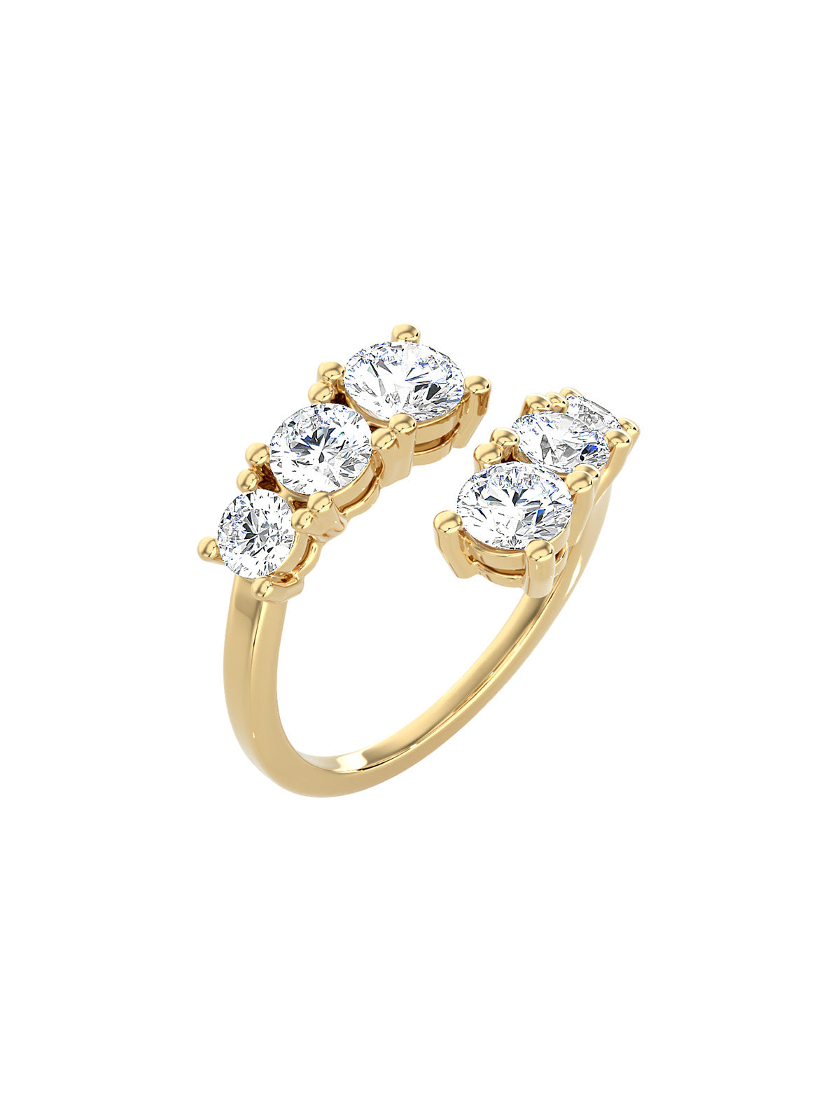 Diamond Trio Cuff Ring