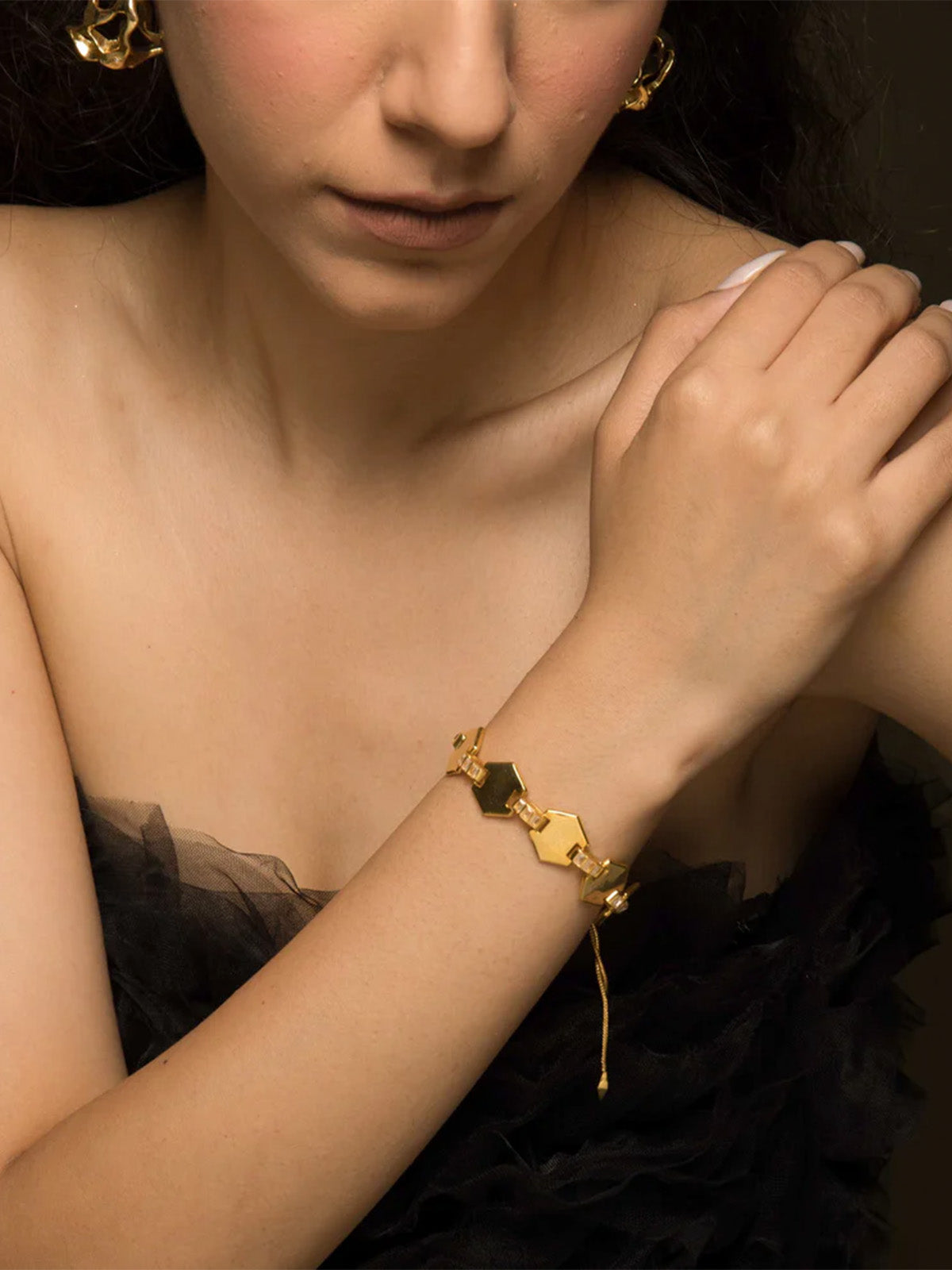 Gold Brick Bracelet