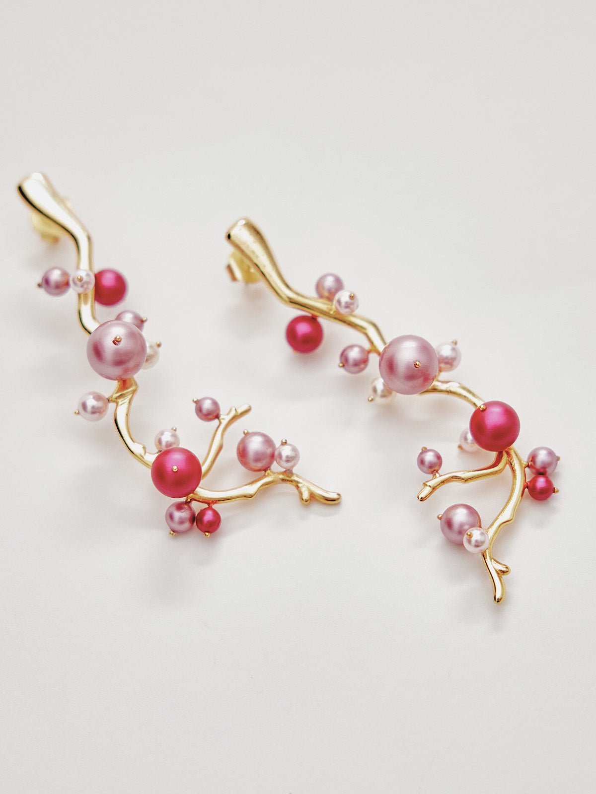 Shades of Pink Statement Danglers