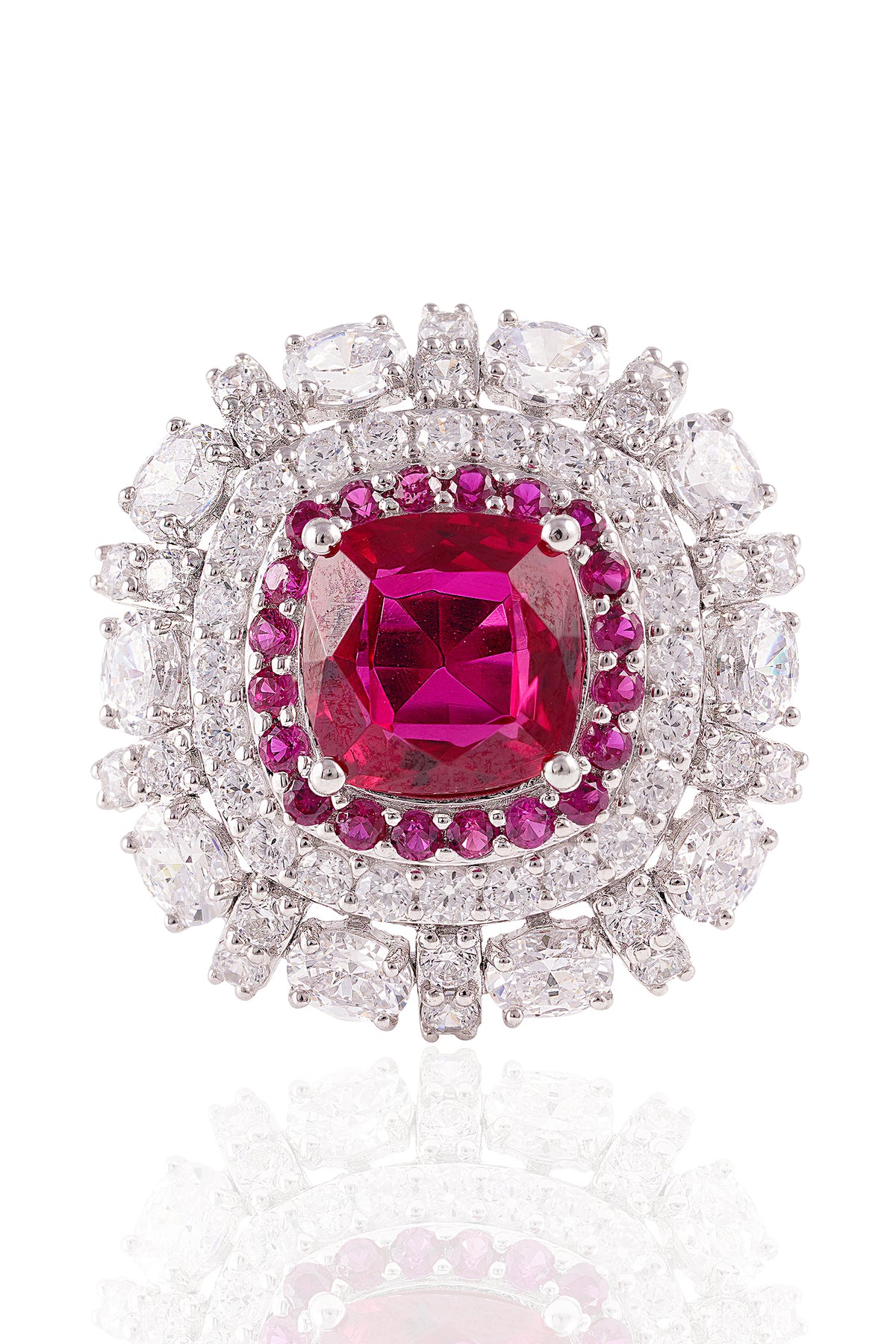 Cushion Cut Solitaire Statement Ring