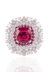 Cushion Cut Solitaire Statement Ring