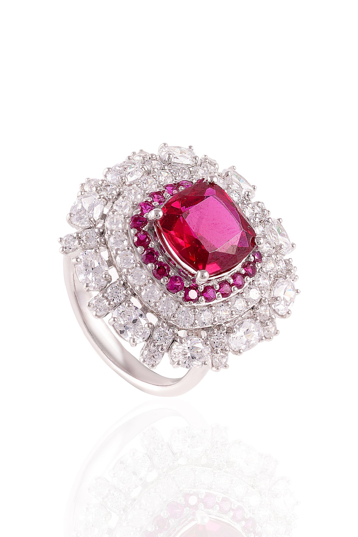 Cushion Cut Solitaire Statement Ring