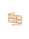 Solid Gold Diamond Spiral Ring