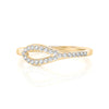 Solid Gold Diamond Loop Ring