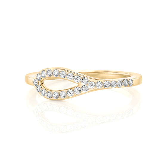 Solid Gold Diamond Loop Ring