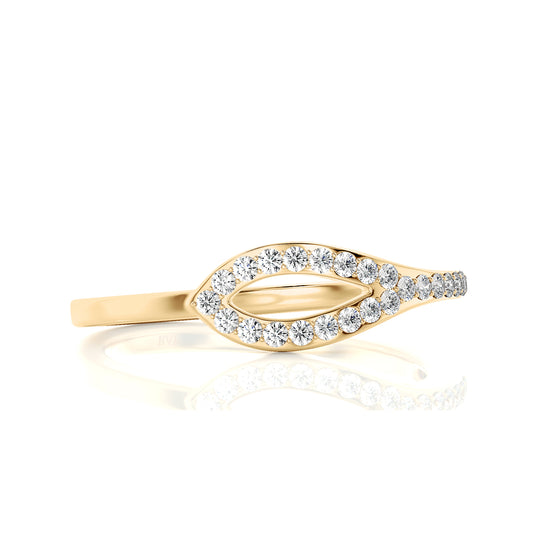Solid Gold Diamond Loop Ring