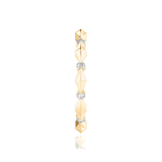 Solid Gold Geo Stack Diamond Ring